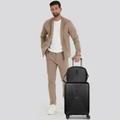 Redolz Essentials 14 Kofferset 2 tlg. Kabinentrolley mit Dehnfalte & Beautycase