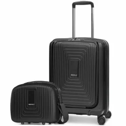 Redolz Essentials 14 Kofferset 2 tlg. Kabinentrolley mit Dehnfalte + Beautycase
