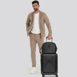 Redolz Essentials 14 Kofferset 2 tlg. Kabinentrolley mit Dehnfalte + Beautycase