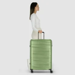 Redolz Hartgepäck|4-Rollen Koffer<Essentials 10 LARGE 4 Rollen Trolley 76 cm green-metallic