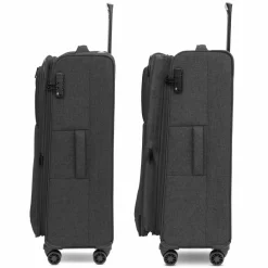 Redolz Weichgepäck|4-Rollen Koffer<Essentials 12 LARGE 4 Rollen Trolley 79 cm mit Dehnfalte black2