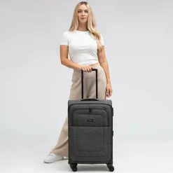 Redolz Essentials 12 MEDIUM 4-Rollen Trolley 67 cm mit Dehnfalte