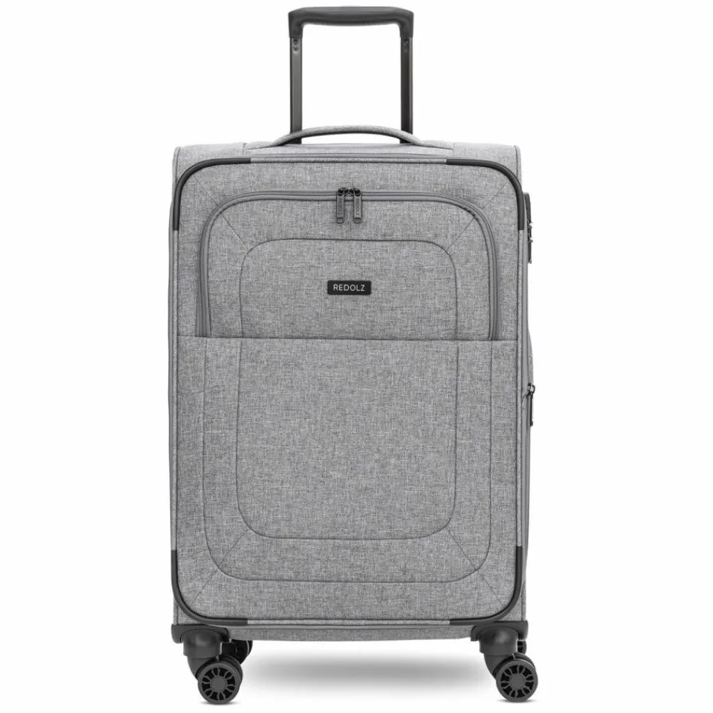 Redolz Weichgepäck|4-Rollen Koffer<Essentials 12 MEDIUM 4-Rollen Trolley 67 cm mit Dehnfalte grey2