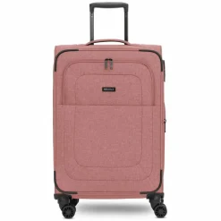 Redolz Weichgepäck|4-Rollen Koffer<Essentials 12 MEDIUM 4-Rollen Trolley 67 cm mit Dehnfalte rose