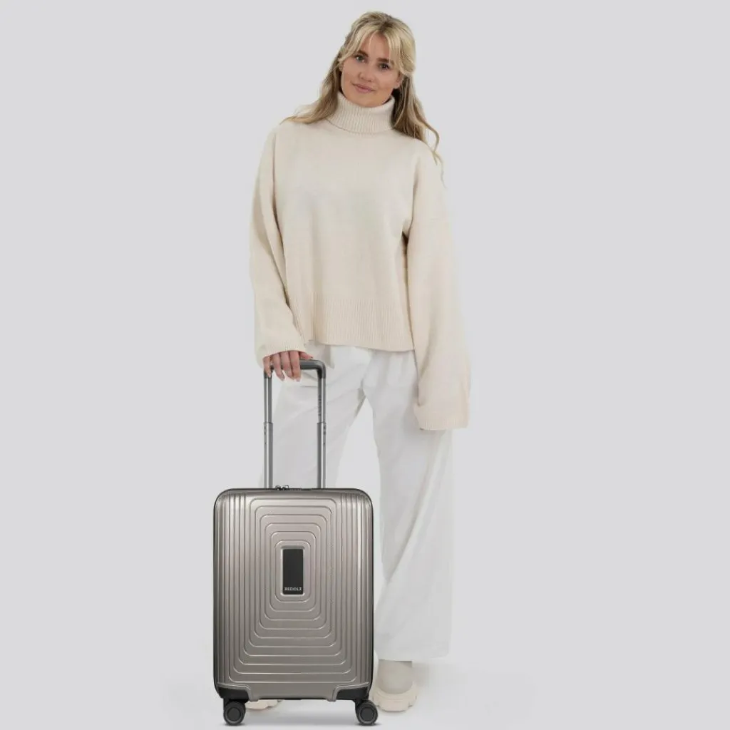 Sale Redolz Essentials 14 4-Rollen Kabinentrolley 55 cm slim coffee grey metallic