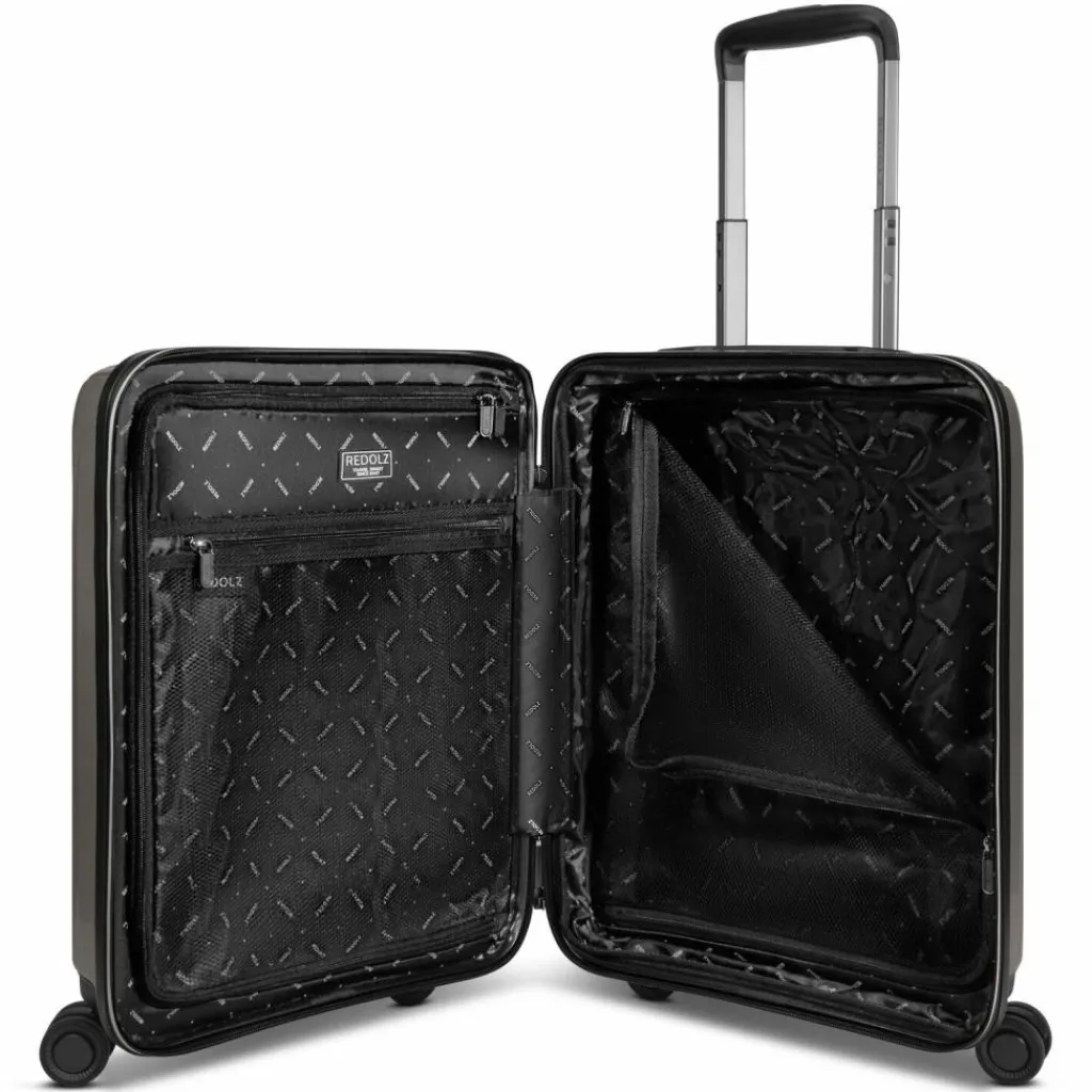 Sale Redolz Essentials 14 4-Rollen Kabinentrolley 55 cm slim coffee grey metallic