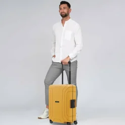 Online Redolz Essentials 15 4-Rollen Kabinentrolley 55 cm mit Dreipunkt-Verschluss dark yellow