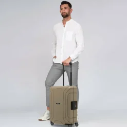 Hot Redolz Essentials 15 4-Rollen Kabinentrolley 55 cm mit Dreipunkt-Verschluss cool beige