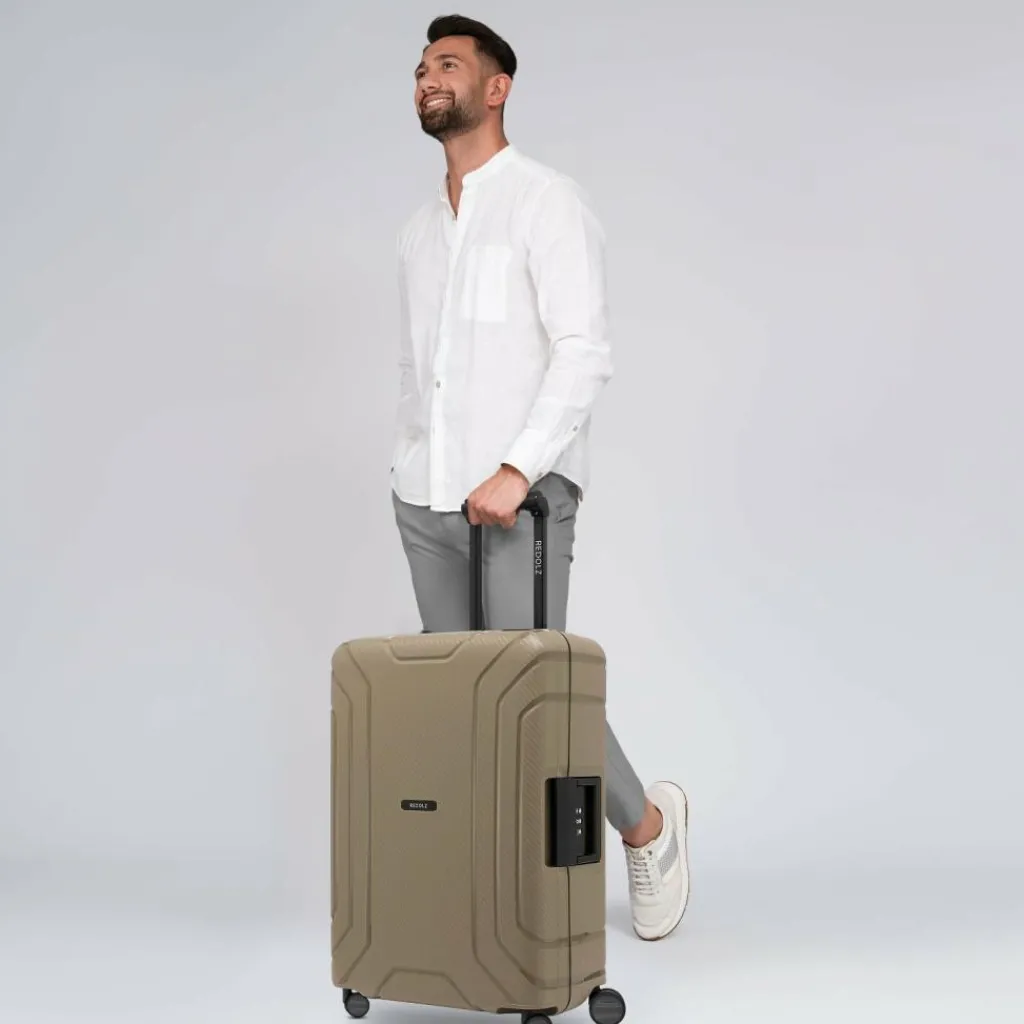 Sale Redolz Essentials 15 4-Rollen Trolley 65 cm mit Dreipunkt-Verschluss cool beige