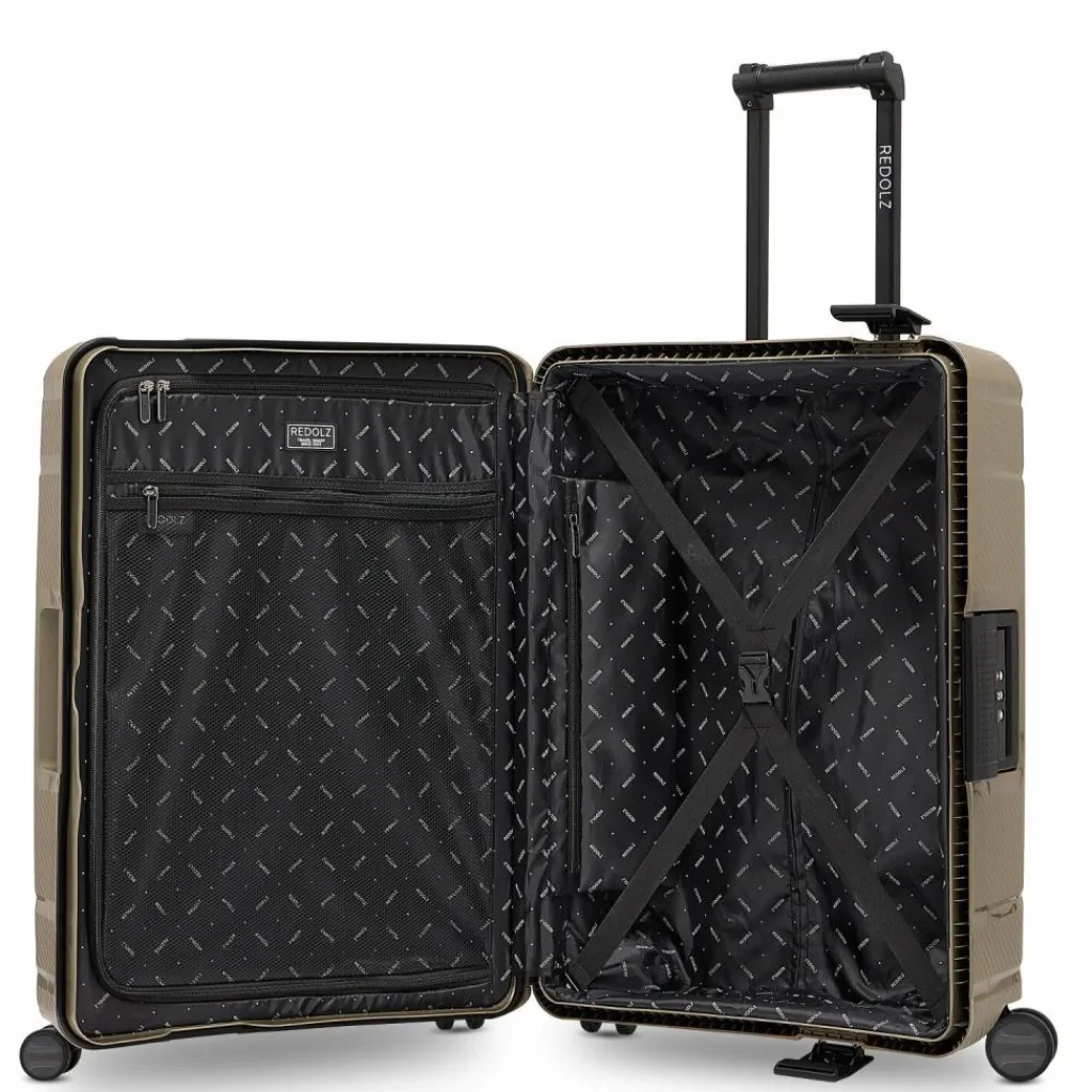 Sale Redolz Essentials 15 4-Rollen Trolley 65 cm mit Dreipunkt-Verschluss cool beige