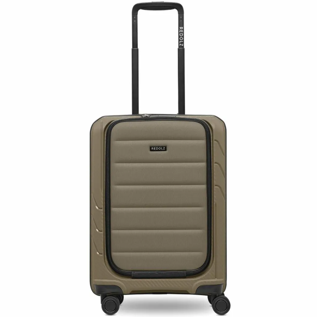 Redolz Hartgepäck Kabinengepäck|4-Rollen Kabinentrolleys<Essentials 17 4-Rollen Kabinentrolley 55 cm Soft-Pocket Laptopfach brown