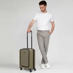 Redolz Hartgepäck Kabinengepäck|4-Rollen Kabinentrolleys<Essentials 17 4-Rollen Kabinentrolley 55 cm Soft-Pocket Laptopfach brown