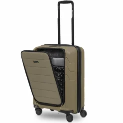 Redolz Hartgepäck Kabinengepäck|4-Rollen Kabinentrolleys<Essentials 17 4-Rollen Kabinentrolley 55 cm Soft-Pocket Laptopfach brown