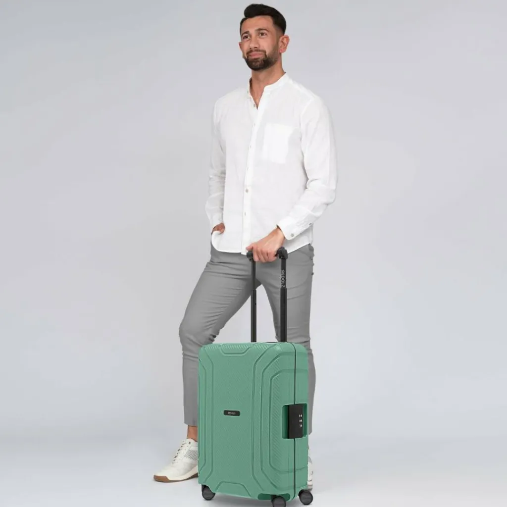 Online Redolz Essentials 15 4-Rollen Kabinentrolley 55 cm mit Dreipunkt-Verschluss sea green