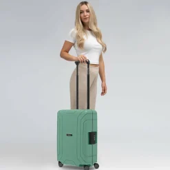 Online Redolz Essentials 15 4-Rollen Kabinentrolley 55 cm mit Dreipunkt-Verschluss sea green