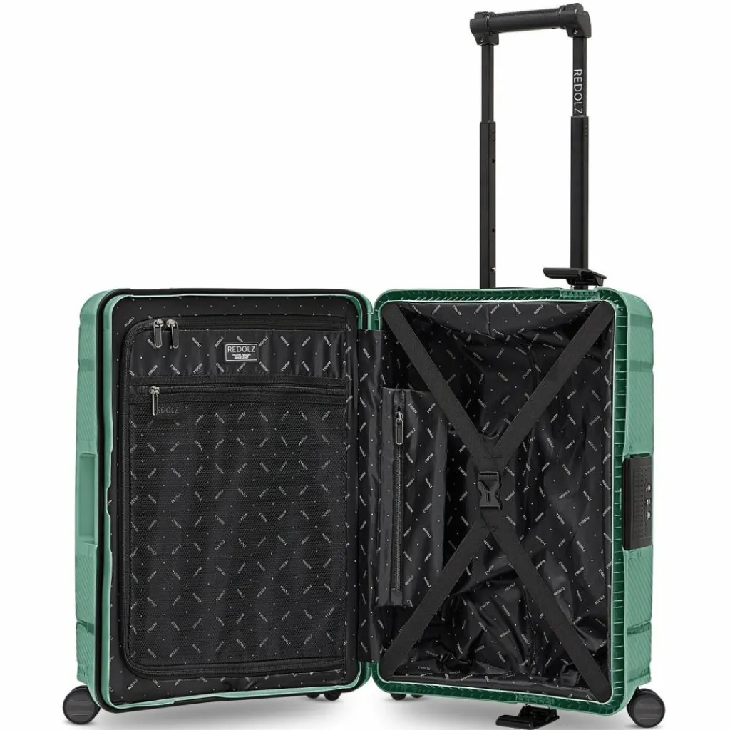 Online Redolz Essentials 15 4-Rollen Kabinentrolley 55 cm mit Dreipunkt-Verschluss sea green