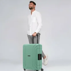 Redolz Hartgepäck|4-Rollen Koffer<Essentials 15 4-Rollen Trolley 65 cm mit Dreipunkt-Verschluss sea green