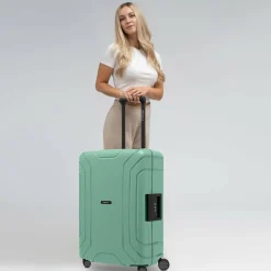 Redolz Hartgepäck|4-Rollen Koffer<Essentials 15 4-Rollen Trolley 65 cm mit Dreipunkt-Verschluss sea green
