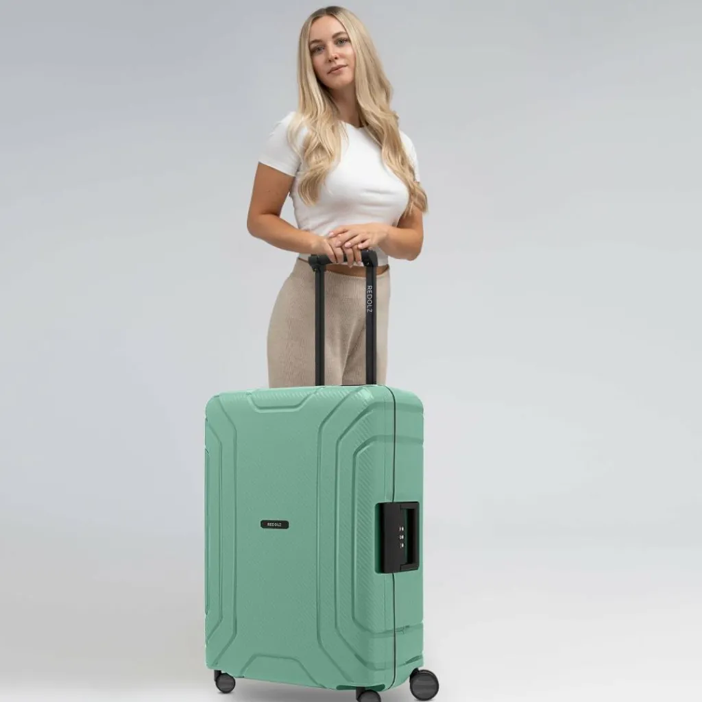 Redolz Hartgepäck|4-Rollen Koffer<Essentials 15 4-Rollen Trolley 65 cm mit Dreipunkt-Verschluss sea green
