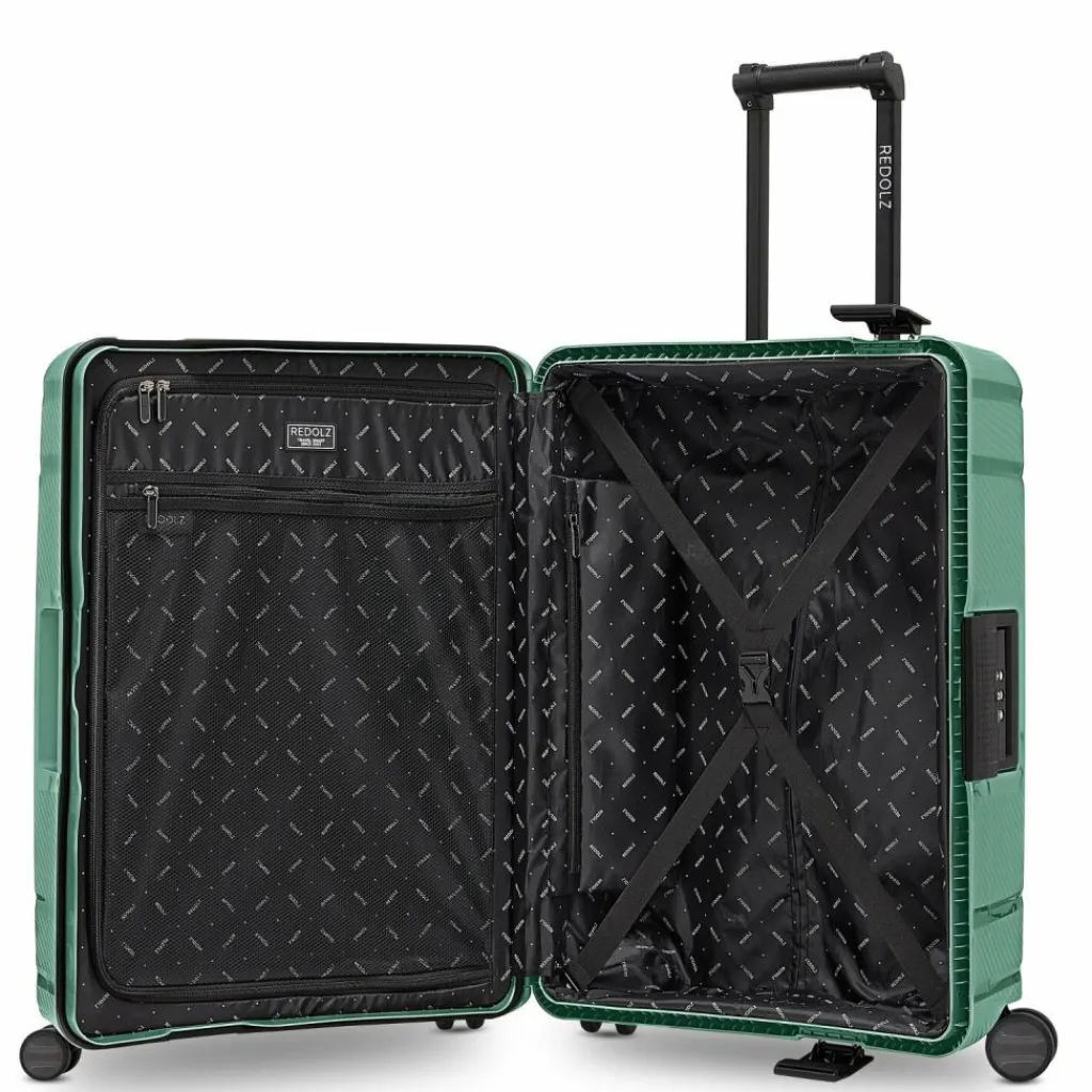 Redolz Hartgepäck|4-Rollen Koffer<Essentials 15 4-Rollen Trolley 65 cm mit Dreipunkt-Verschluss sea green
