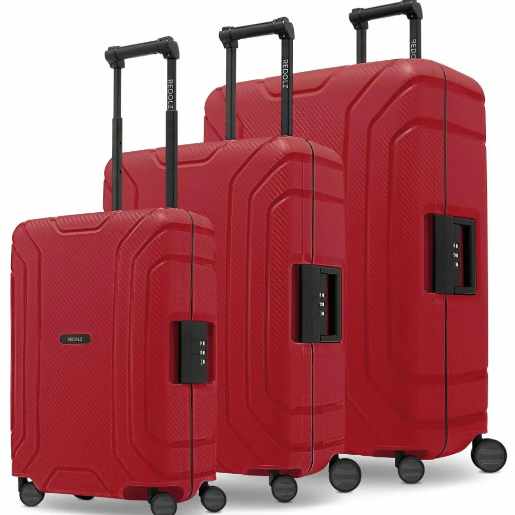 Online Redolz Essentials 15 4-Rollen Kofferset 3-tlg. mit Dreipunkt-Verschluss classic red