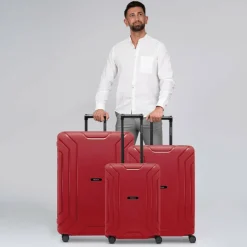 Online Redolz Essentials 15 4-Rollen Kofferset 3-tlg. mit Dreipunkt-Verschluss classic red