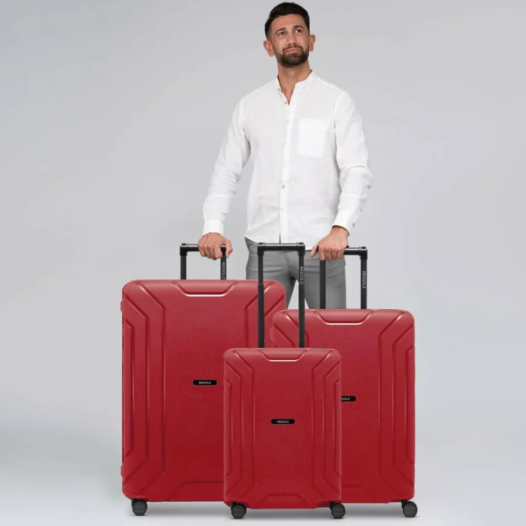 Online Redolz Essentials 15 4-Rollen Kofferset 3-tlg. mit Dreipunkt-Verschluss classic red