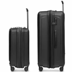 Sale Redolz Essentials 14 4-Rollen Kofferset 2 tlg. Laptopfach mit Dehnfalte black metallic