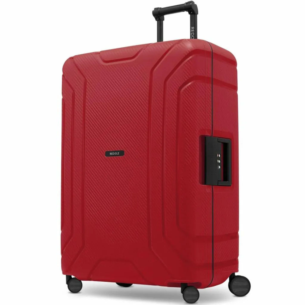 Redolz Hartgepäck|4-Rollen Koffer<Essentials 15 4-Rollen Trolley 75 cm mit Dreipunkt-Verschluss classic red