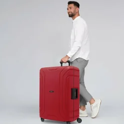 Redolz Hartgepäck|4-Rollen Koffer<Essentials 15 4-Rollen Trolley 75 cm mit Dreipunkt-Verschluss classic red