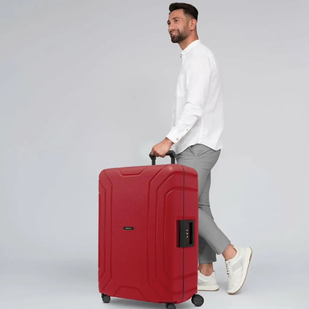 Redolz Hartgepäck|4-Rollen Koffer<Essentials 15 4-Rollen Trolley 75 cm mit Dreipunkt-Verschluss classic red