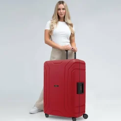 Redolz Hartgepäck|4-Rollen Koffer<Essentials 15 4-Rollen Trolley 75 cm mit Dreipunkt-Verschluss classic red