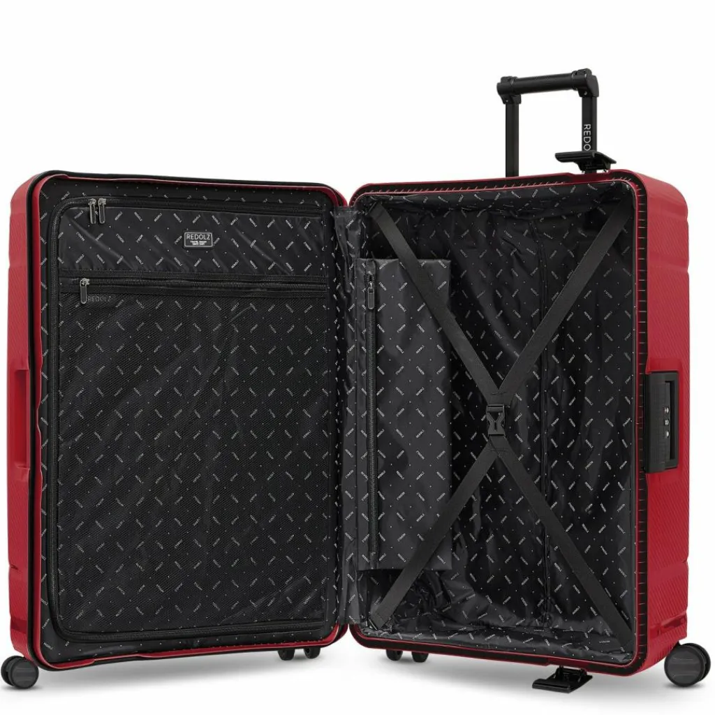 Redolz Hartgepäck|4-Rollen Koffer<Essentials 15 4-Rollen Trolley 75 cm mit Dreipunkt-Verschluss classic red
