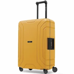 Clearance Redolz Essentials 15 4-Rollen Trolley 65 cm mit Dreipunkt-Verschluss dark yellow