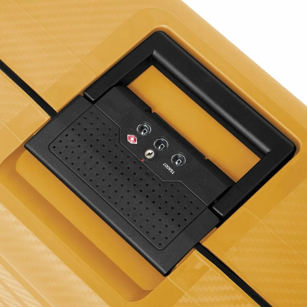 Clearance Redolz Essentials 15 4-Rollen Trolley 65 cm mit Dreipunkt-Verschluss dark yellow