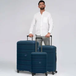 Sale Redolz Essentials 11 3-SET 4 Rollen Kofferset 3-teilig dark blue