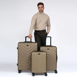 Redolz Koffersets Als Hartgepäck|Koffersets 3-Teilig<Essentials 07 3-SET 4 Rollen Kofferset 3-teilig champagne 2