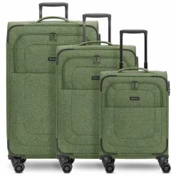 Redolz Koffersets Als Weichgepäck|Koffersets 3-Teilig<Essentials 12 THREE SET 4 Rollen Kofferset 3-teilig mit Dehnfalte olive