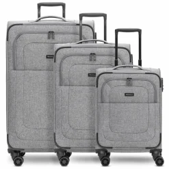 Redolz Essentials 12 THREE SET 4 Rollen Kofferset 3-teilig mit Dehnfalte