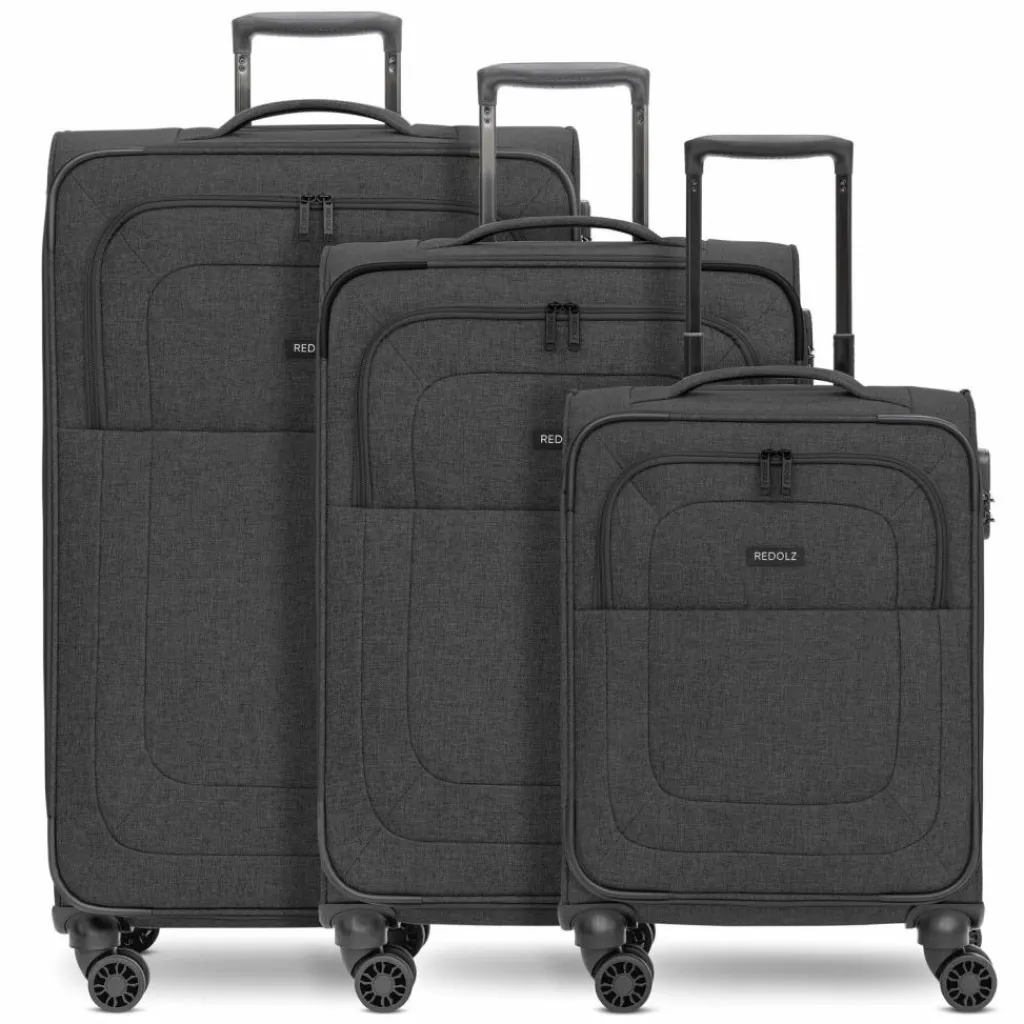 Redolz Essentials 12 THREE SET 4 Rollen Kofferset 3-teilig mit Dehnfalte