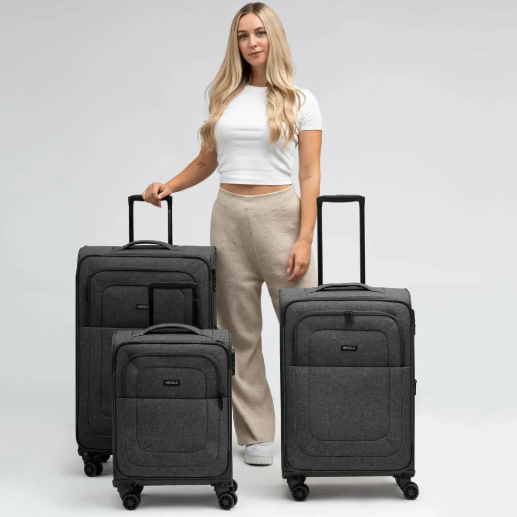 Redolz Essentials 12 THREE SET 4 Rollen Kofferset 3-teilig mit Dehnfalte