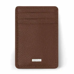 Redolz Leather Essentials Kreditkartenetui RFID Leder 7 cm mit Geldscheinklammer