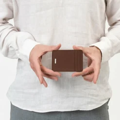 Redolz Leather Essentials Kreditkartenetui RFID Leder 7 cm mit Geldscheinklammer