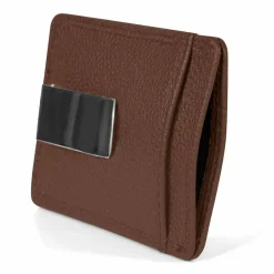 Redolz Leather Essentials Kreditkartenetui RFID Leder 7 cm mit Geldscheinklammer