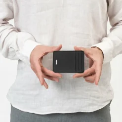 Hot Redolz Leather Essentials Kreditkartenetui RFID Leder 7 cm mit Geldscheinklammer black