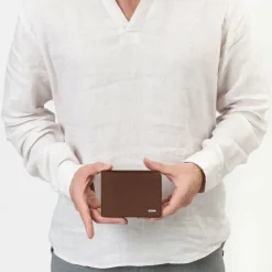 Herren Redolz Leather Essentials QF Geldbörse RFID Leder 12 cm ausklappbar mit Reißverschlussfach