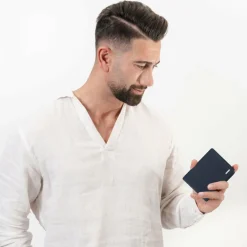 Sale Redolz Leather Essentials QF Geldbörse RFID Leder 11,5 cm navy