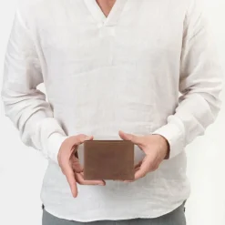 Herren Redolz Leather Essentials QF Geldbörse RFID Leder 12 cm