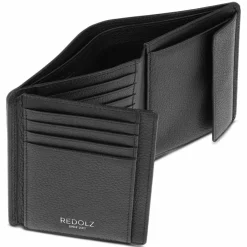 Herren Redolz Leather Essentials HF Geldbörse RFID Leder 9,5 cm ausklappbar
