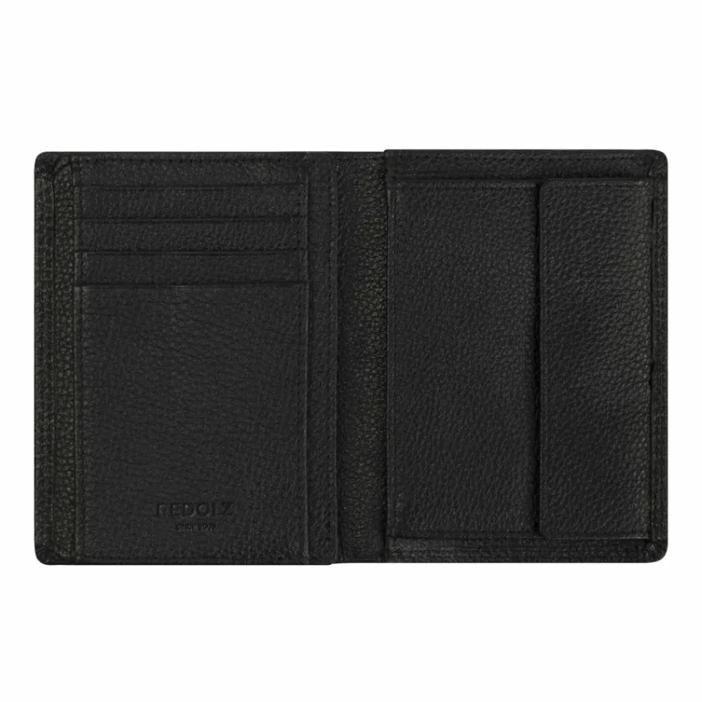 Redolz Herrengeldbörsen Hochformat<Leather Essentials HF Geldbörse RFID Leder 9,5 cm ausklappbar all black